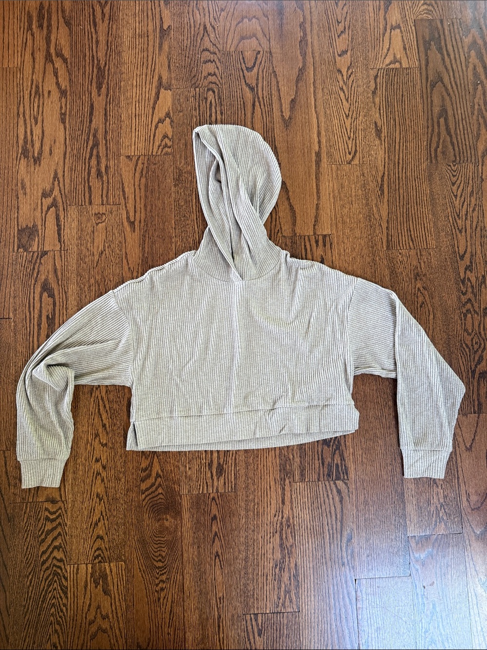 ALO cropped ribbed hoodie (part of a set!)